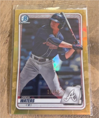 2020 Bowman Chrome #BCP-2 Drew Waters — front