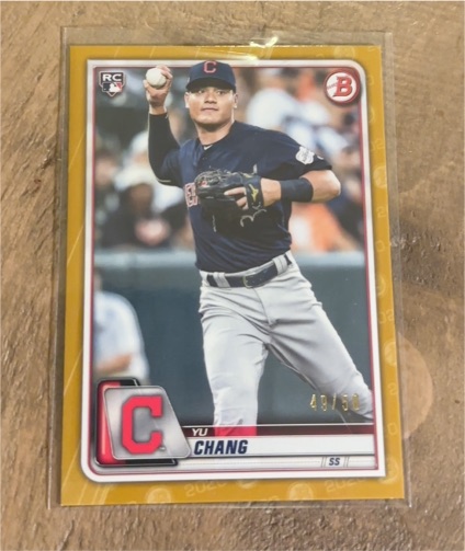 2020 Bowman #66 Yu Chang — front