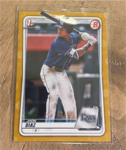2020 Bowman 1st Bowman #BP-30 Jhon Diaz — front