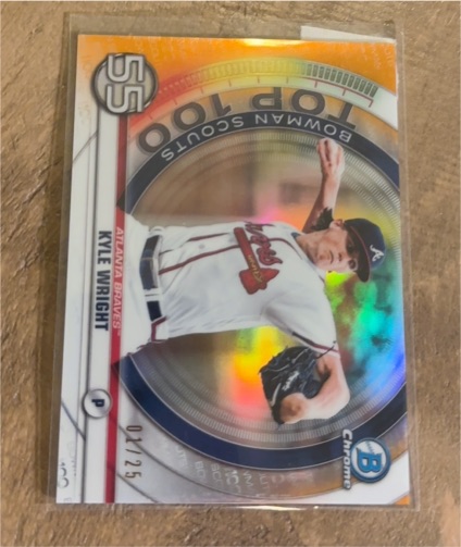 2020 Bowman Chrome Bowman Scouts Top 100 #BTP-55 Kyle Wright — front