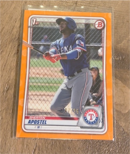 2020 Bowman Prospects #BP-46 Sherten Apostel — front