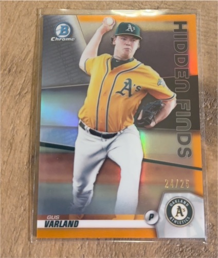 2020 Bowman Chrome #HF-GV Gus Varland Hidden Finds — front