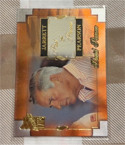 2002 Press Pass VIP #X47 David Pearson & Dale Jarrett Past & Present — front