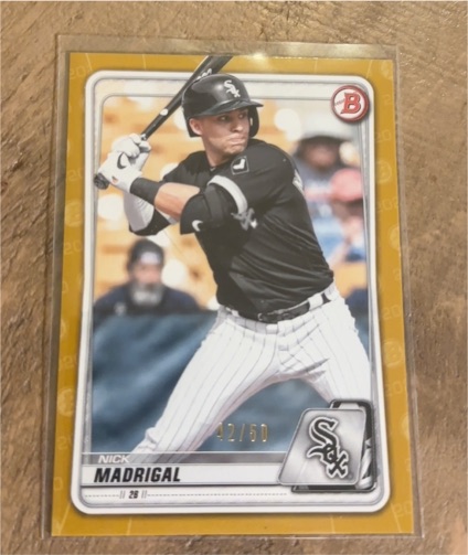 2020 Bowman Prospects #BP-101 Nick Madrigal — front