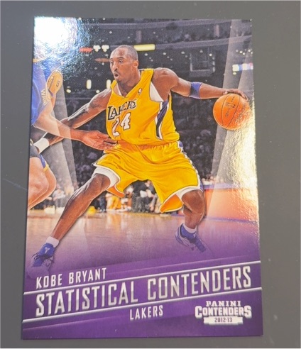 2012-13 Panini Contenders Statistical Contenders #4 Kobe Bryant — front
