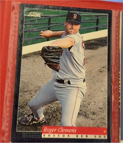 1994 Score #25 Roger Clemens — front