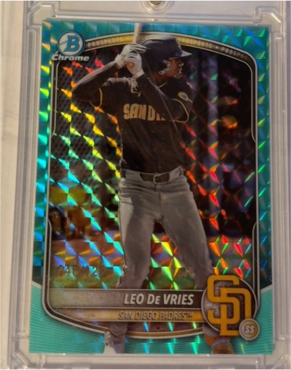 2025 Bowman Chrome #BCP-204 Leo De Vries — front