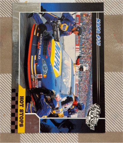 2002 Press Pass Trackside #15 NAPA Hot Stops — front