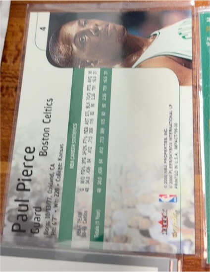 2000 Fleer Force #4 Paul Pierce — front