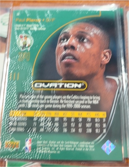 1999 Upper Deck Ovation #4 Paul Pierce — front