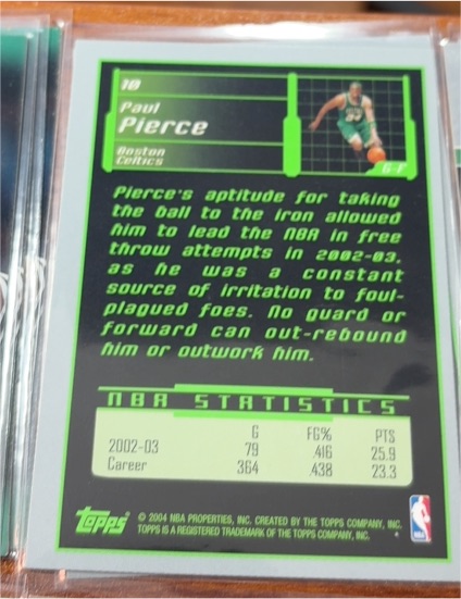 2003-04 Topps #10 Paul Pierce — front