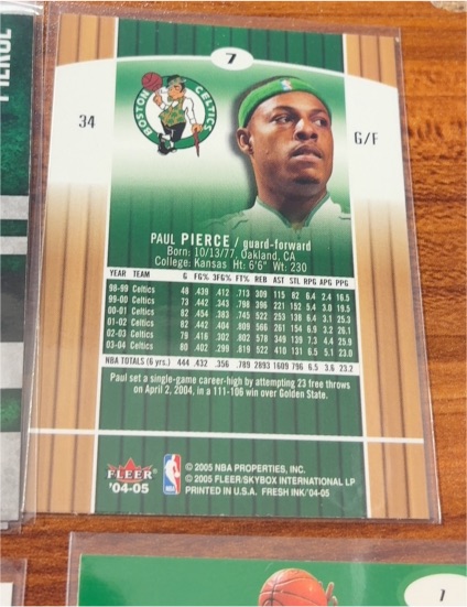 2004-05 Fleer #34 Paul Pierce — front