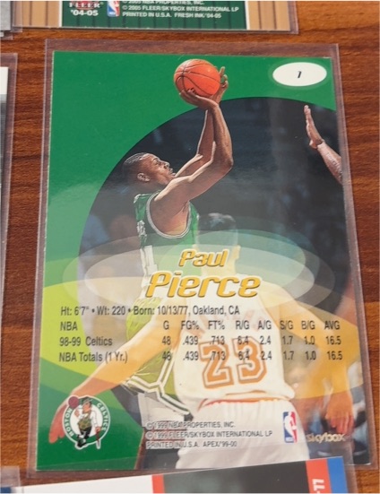 1999-00 Fleer Skybox Apex #1 Paul Pierce — front