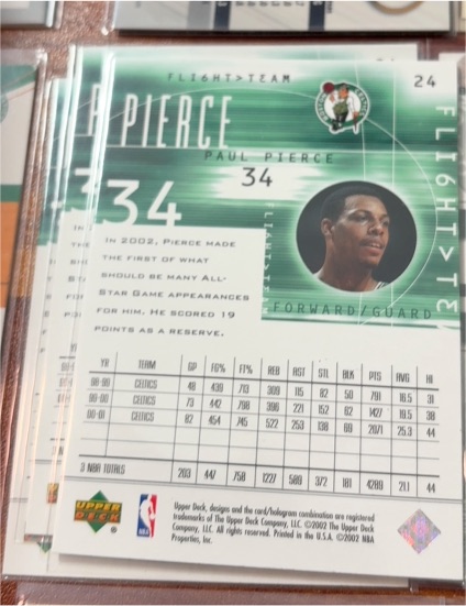 2002 Upper Deck Flight Team #24 Paul Pierce — front