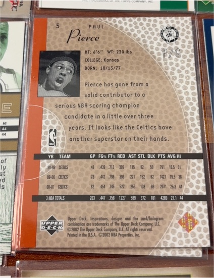 1998 Upper Deck SP Top Prospects #44 Paul Pierce — front