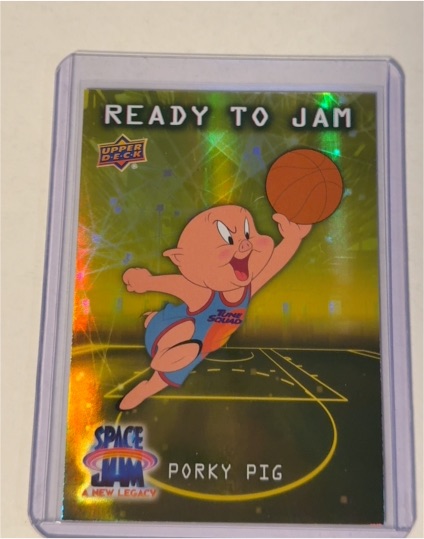 2021 Upper Deck Space Jam A New Legacy #RJ-8 Porky Pig Ready To Jam — front