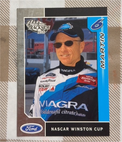 2002 Press Pass Trackside #6 Mark Martin — front