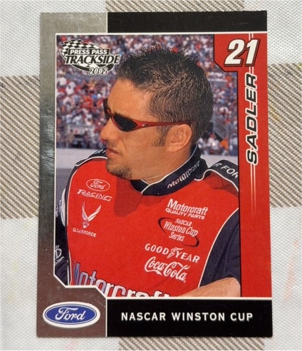 2002 Press Pass Trackside #21 Elliott Sadler — front