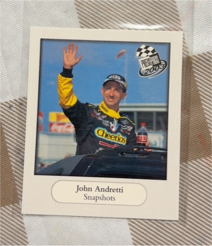2003 Press Pass Snapshots #SS1 John Andretti — front