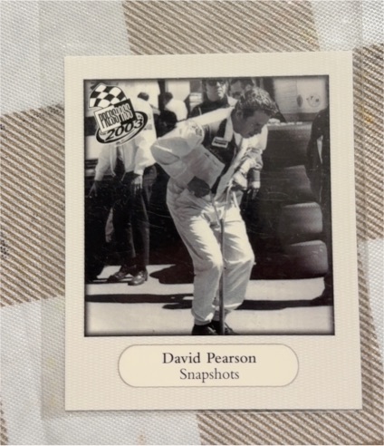 2003 Press Pass Snapshots #SS33 David Pearson — front