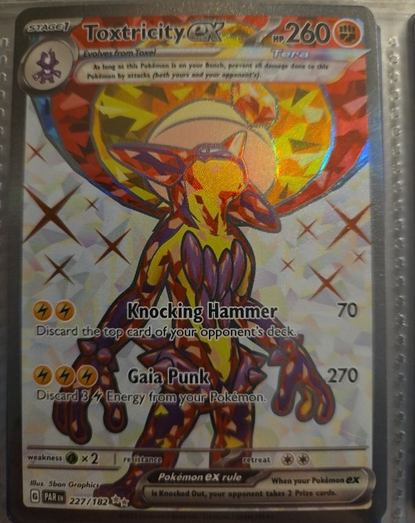 2023 Pokemon TCG Scarlet & Violet Paradox Rift #227/182 Toxtricity EX — front