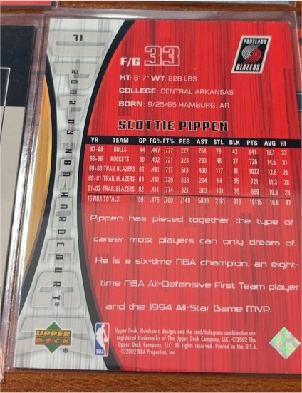2002 Upper Deck Generations #SP-A Scottie Pippen — front