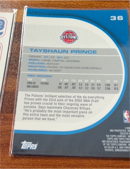 2004-05 Topps Total #242 Tayshaun Prince — front