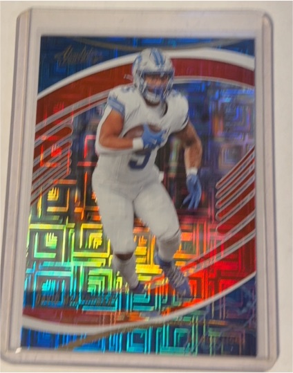 2025 Panini Absolute #16 David Montgomery Orange Mosaic — front