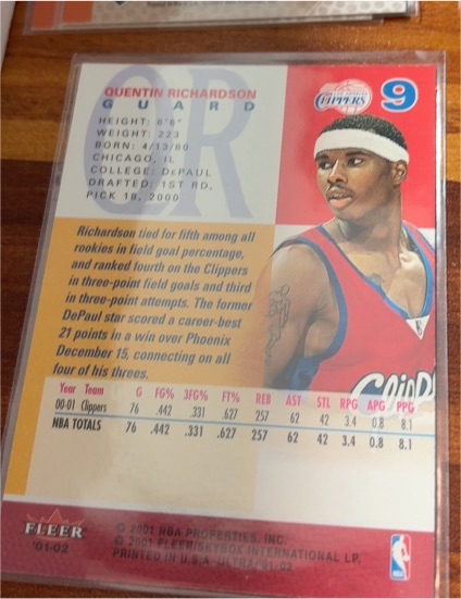 2000 Fleer #01-02 Quentin Richardson — front