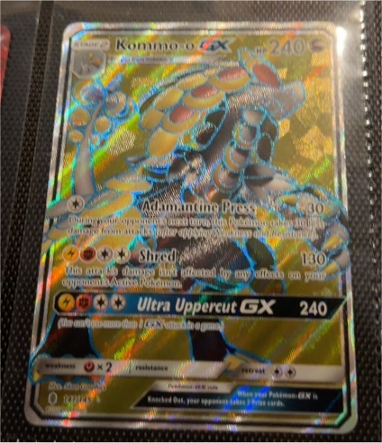 2017 Pokémon SM Guardians Rising #141 Kommo-o GX — front