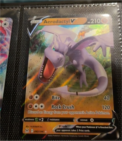 2022 Pokemon Sword & Shield Lost Origin #092 Aerodactyl V — front