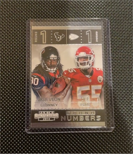 2014 Panini Contenders Round Numbers #2 Jadeveon Clowney / Dee Ford — front