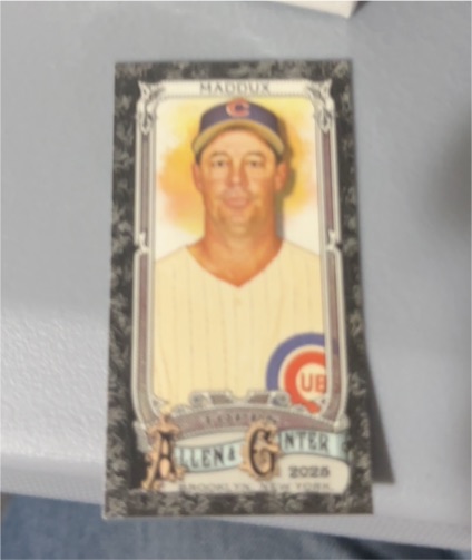 2025 Topps Allen & Ginter #41 Greg Maddux Mini Black Border — front