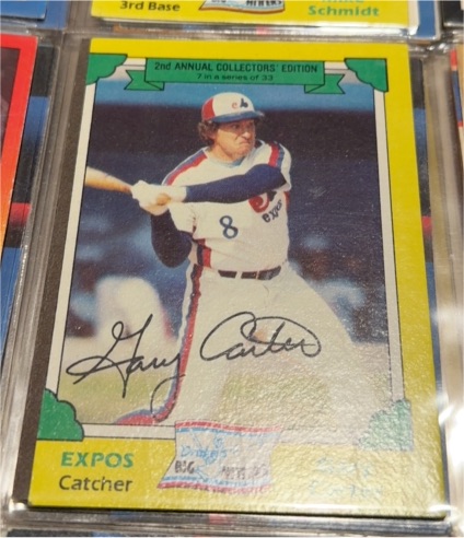 1982 Topps Drake's Big Hitters #7 Gary Carter — front