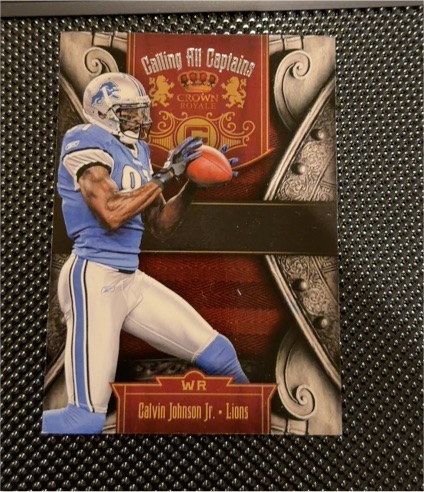 2011 Panini Crown Royale Calling All Captains #8 Calvin Johnson Jr. — front