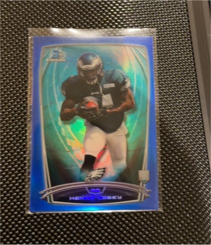 2014 Bowman Chrome #212 Henry Josey Blue Refractor Rookie — front