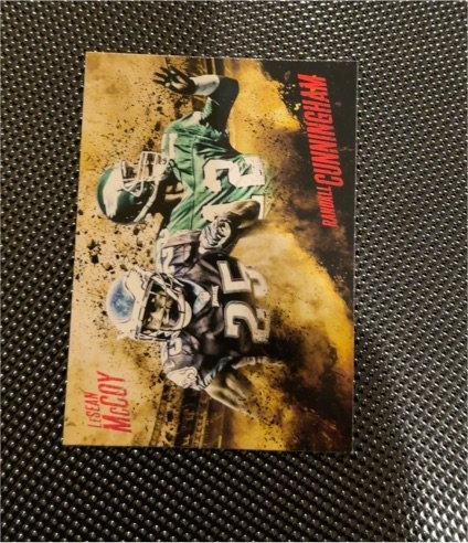 2014 Topps Fire Competitive Fire LeSean McCoy Randall Cunningham #CF-MCU — front