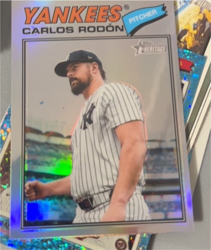 2026 Topps Heritage Chrome #385 Carlos Rodón — front