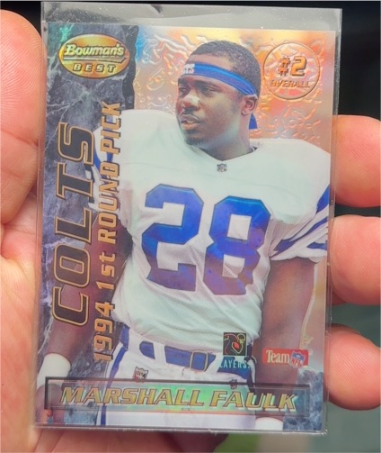 1994 Bowman's Best #2 Marshall Faulk — front