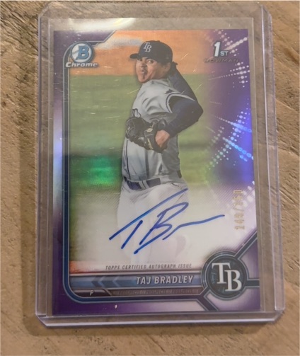 2022 Bowman Chrome #CPA-TB Taj Bradley — front