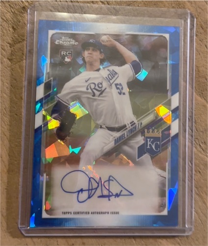2021 Topps Chrome Sapphire Update Series #RA-DL Daniel Lynch Rookie Auto — front