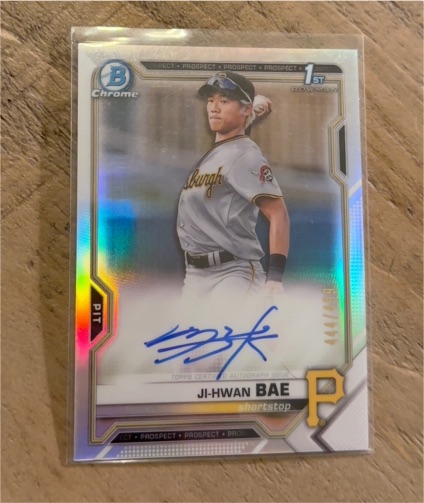 2021 Bowman Chrome #CPA-JB Ji-Hwan Bae — front