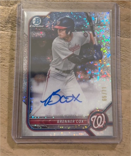 2022 Bowman Chrome Draft #BDC-196 Brenner Cox — front