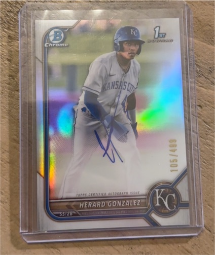 2022 Bowman Chrome #55/2B Herard Gonzalez — front
