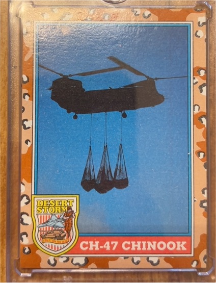 1991 Topps Desert Storm #125 CH-47 Chinook — front