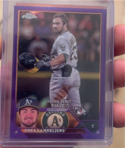 2023 Topps Chrome Update #USC32 Shea Langeliers Rookie Debut — front