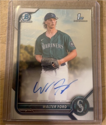 2022 Bowman Draft Chrome Draft Pick Autographs #CDA-WFD Walter Ford — front