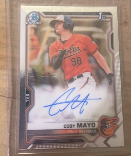 2021 Bowman Chrome #CPA-CMA Coby Mayo — front