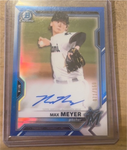2021 Bowman Chrome #CPA-MME Max Meyer — front