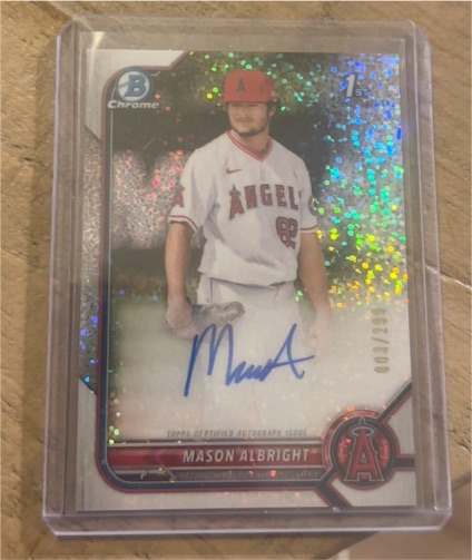 2022 Bowman Chrome #CPA-MA Mason Albright — front